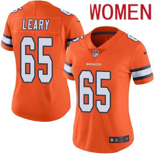 Women Denver Broncos #65 Ronald Leary Orange Nike Rush Vapor Limited NFL Jersey->women nfl jersey->Women Jersey